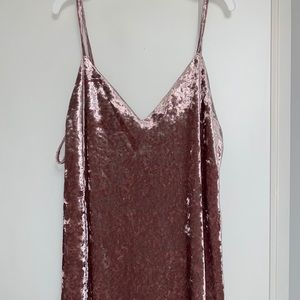 Pink Velvet Shift Dress